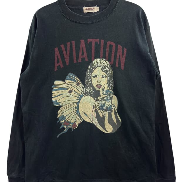 아비렉스 뉴욕 프린팅 롱슬리브1330