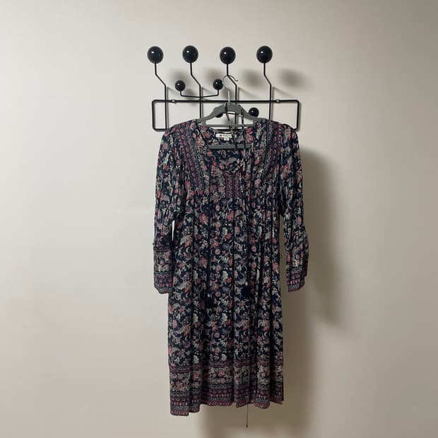 써스데이아일랜드 테슬 보헤미안 원피스 네이비 s사이즈