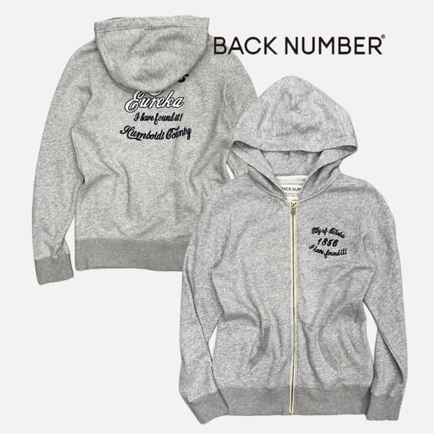 stitch lettering hood zip-up