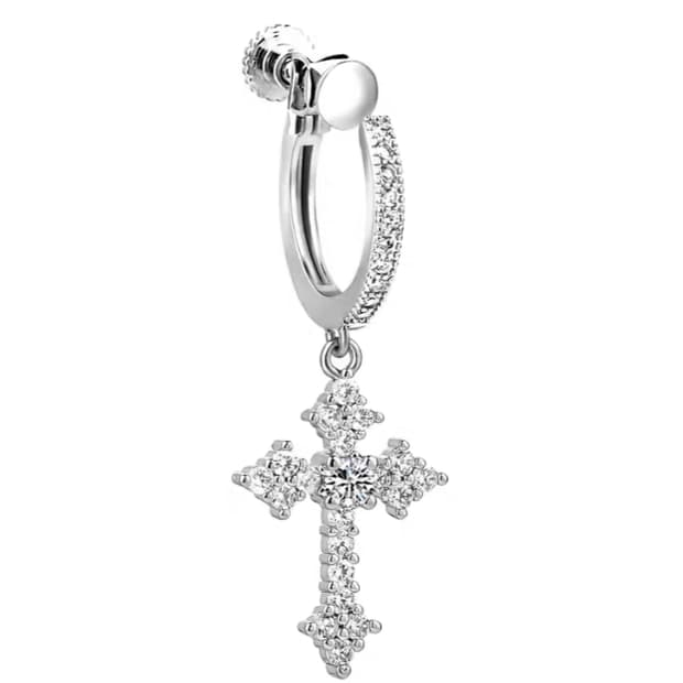 Oceanora 크로스 조절 가능 클립 귀걸이, 남녀 공용 피어싱 필요