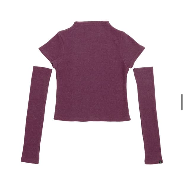 꾸아페 하이넥 니트 워머 세트 퍼플