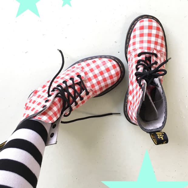 Dr. Martens 1460 Red Gingham Boots
