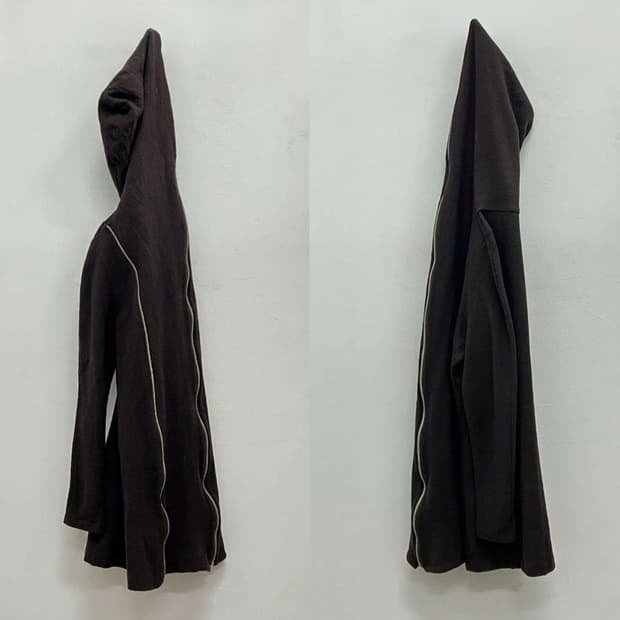 이세이미야케 IS 더블 집 후드 딥 브라운