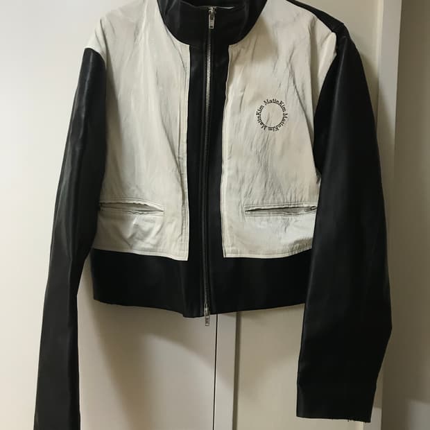 마뗑킴 가죽 라이더 자켓