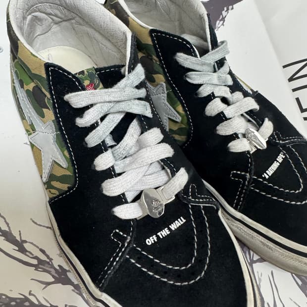 반스 x 베이프 스케이트 미드 270