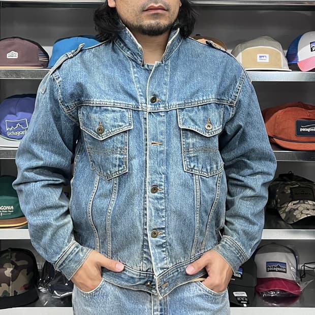 90's 올드스쿨 워싱 청자켓 