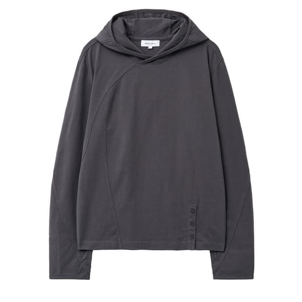 미세키서울 맨-Placket detail hoodie top 후디