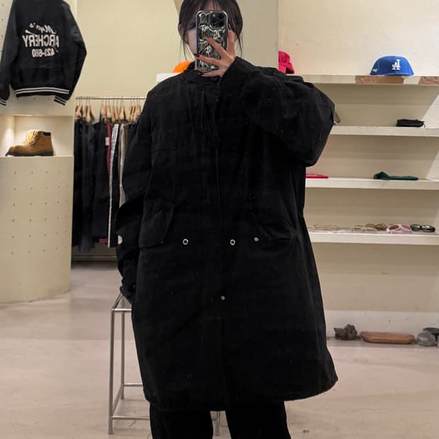 블랙 피쉬테일 야상 파카 U1432