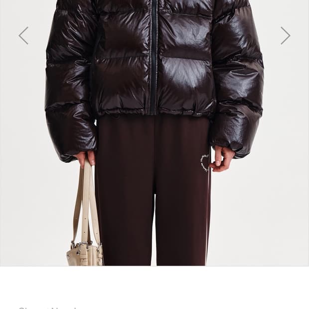 마뗑킴 스몰 로고 볼륨 다운 패딩 M 새상품