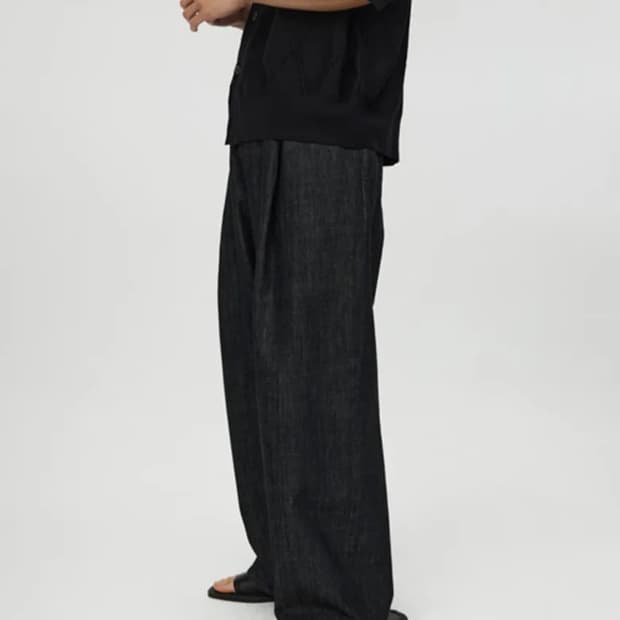 Youth Structured wide denim pants M