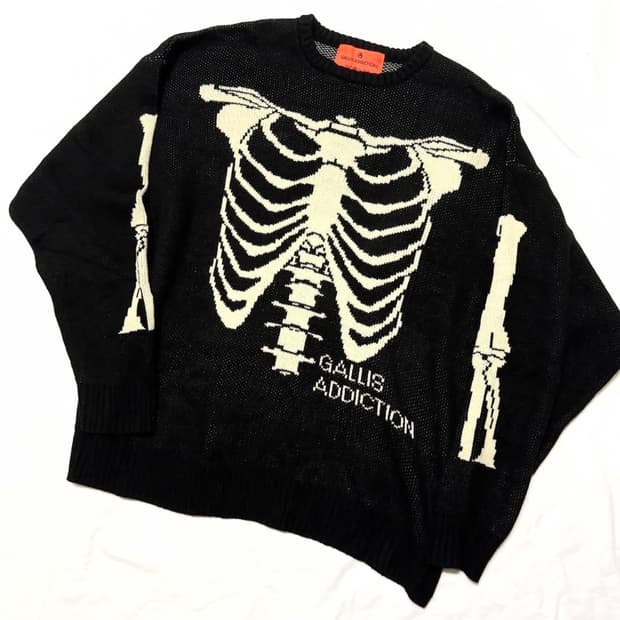 GALLIS ADDICTION - 스켈레톤 본 니트
