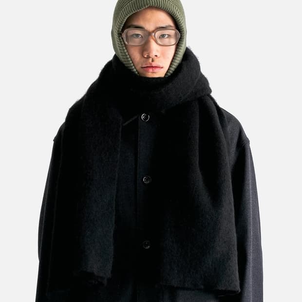 르메르 24FW 맥시 플러피 알파카 스카프 블랙 OS