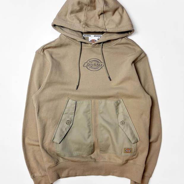 디키즈 22FW 프렌치 테리 리니어 로고 후드티 PN5150