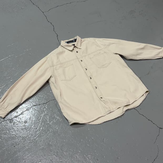 랭글러(Wrangler) HERO 빈티지 코튼 데님 화이트 셔츠