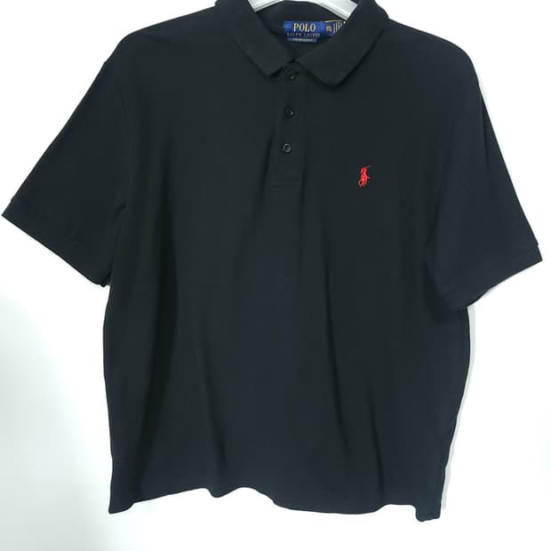 폴로 랄프로렌 커스텀 슬림핏 카라티셔츠 블랙 105-110 XXL