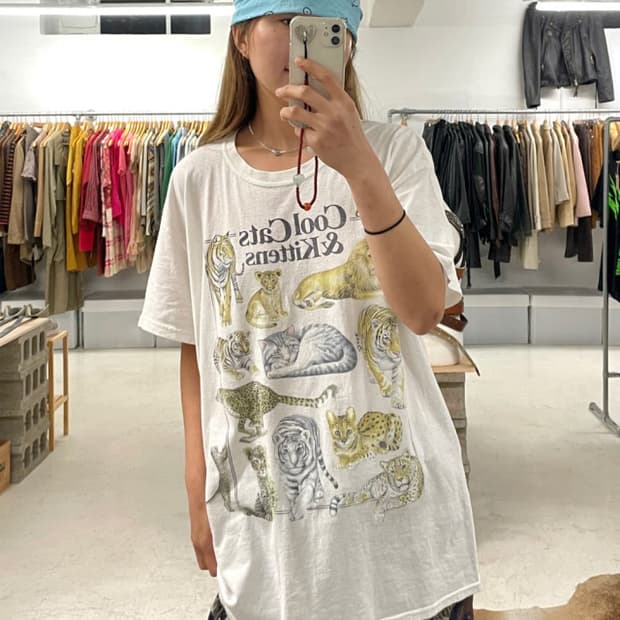 VTG cool cats t-shirts 빈티지 고양이 도감 티셔츠