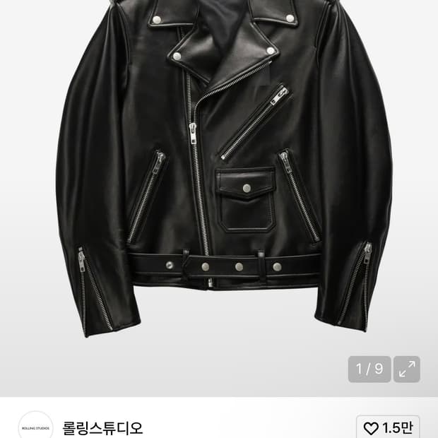 롤링스튜디오 시드 바이커 자켓 램스킨 M 라이더자켓 레더자켓