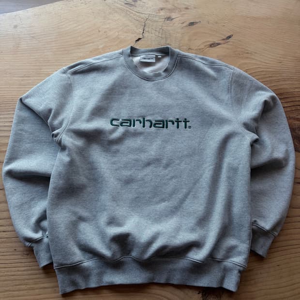 (Carhartt WIP) 자수 로고 그레이 맨투맨