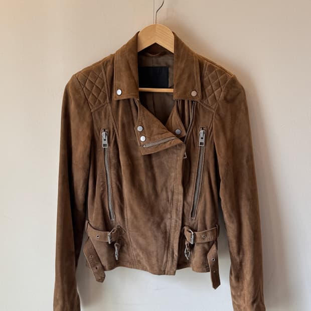 올세인츠 스웨이드 라이더 자켓(O48)