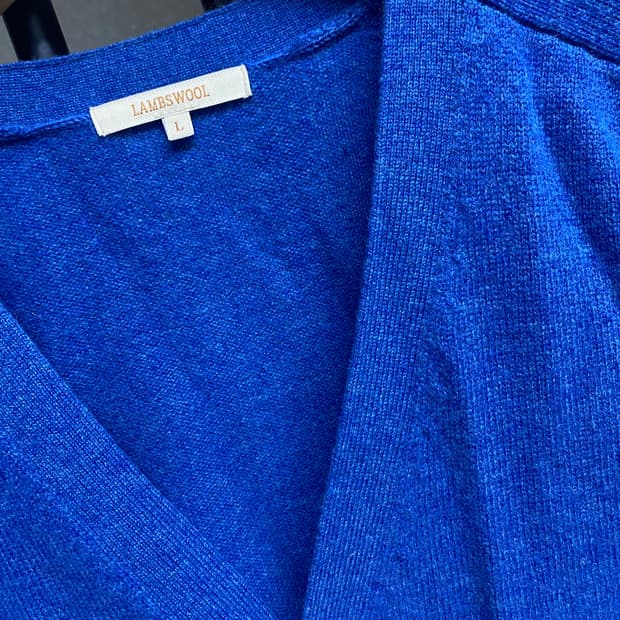 유니클로 램스울 가디건 블루 L