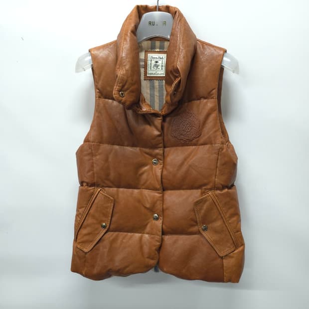 빈폴 빈티지 여성 양가죽 패딩 베스트(90사이즈)