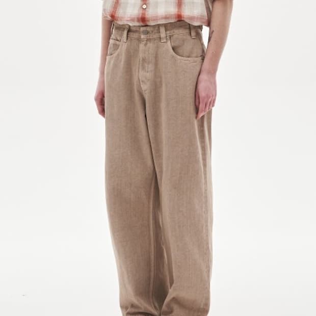 노운 와이드 데님 샌드핑크 [0]사이즈