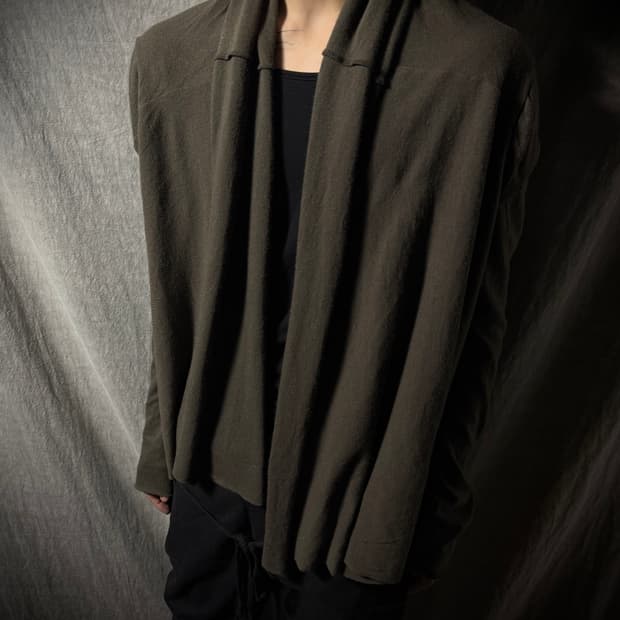 DIRAIN Drape Asymmetric Cardigan 