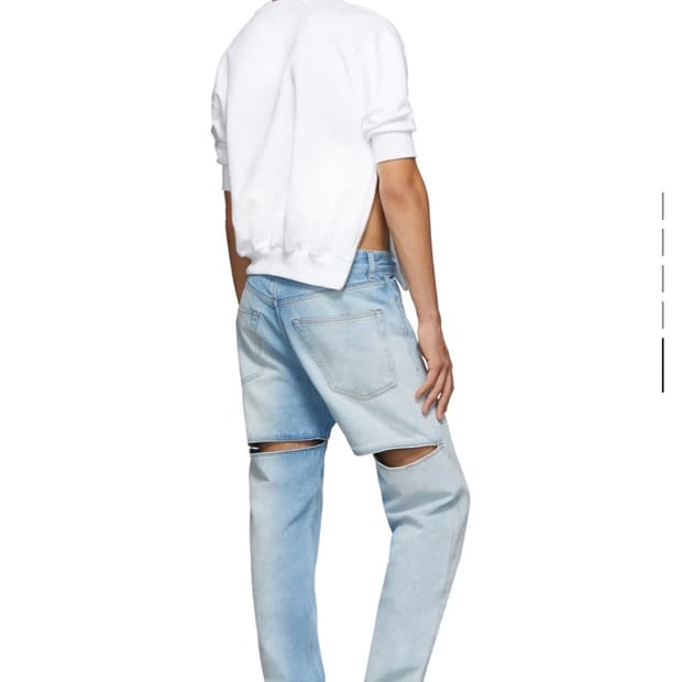 random identities back slash jean blue