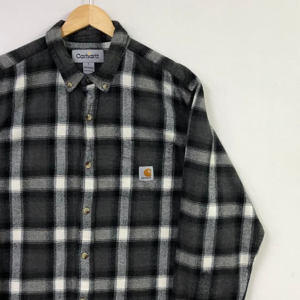 XL 칼하트 체크 워크 셔츠