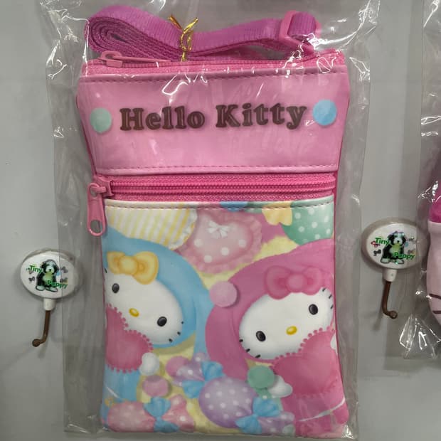 [새상품] 15년도 고전 키티 납작 파우치 크로스백 토끼키티 래빗키티