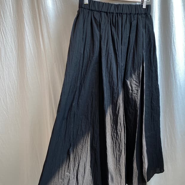 블랙 롱밴딩스커트(M)