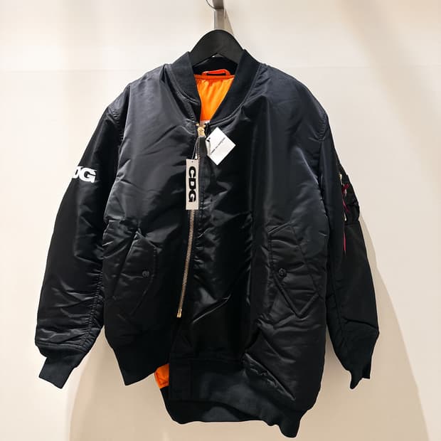(정품/새상품) CDG X 알파인더스트리 블랙 MA-1 항공점퍼