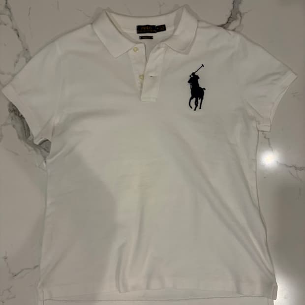 폴로 랄프로렌 빅포니 화이트 반팔 카라티
