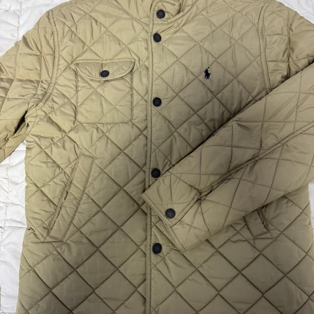 Polo 퀼티드/바버 재킷 (올리브/아이보리)