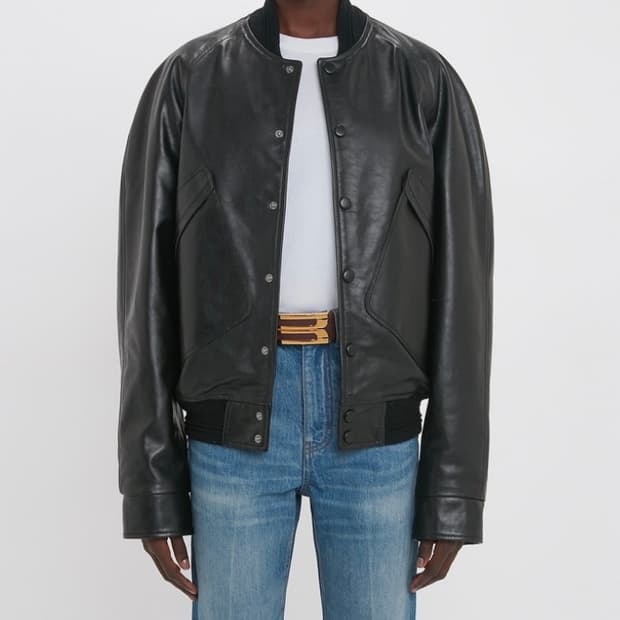 빅토리아베컴 가죽 블루종 6사이즈(55-66)새상품