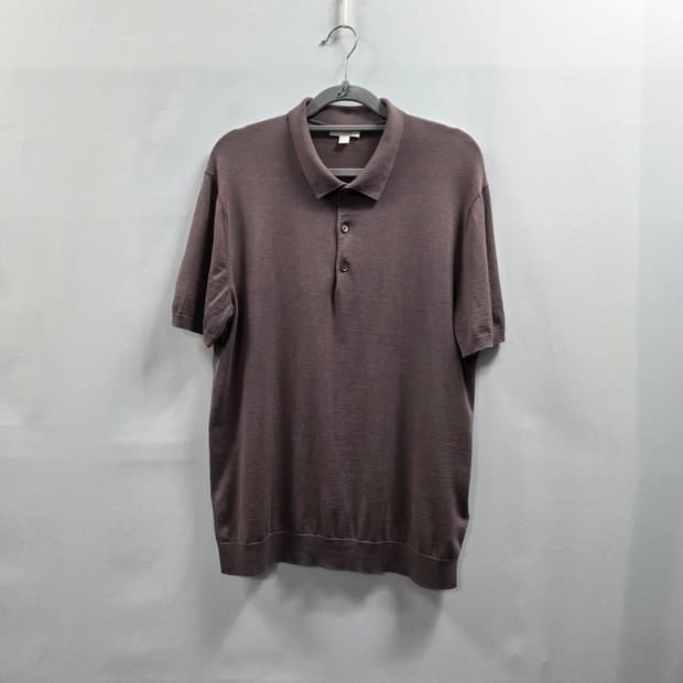 0174 COS 니트 폴로티 M / 실크55 코튼45 / 미니멀