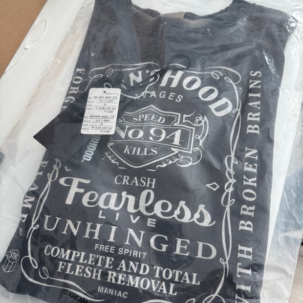 네이버후드 x 세인트 마이클 STHD 피어리스 티셔츠 블랙 - 25SS