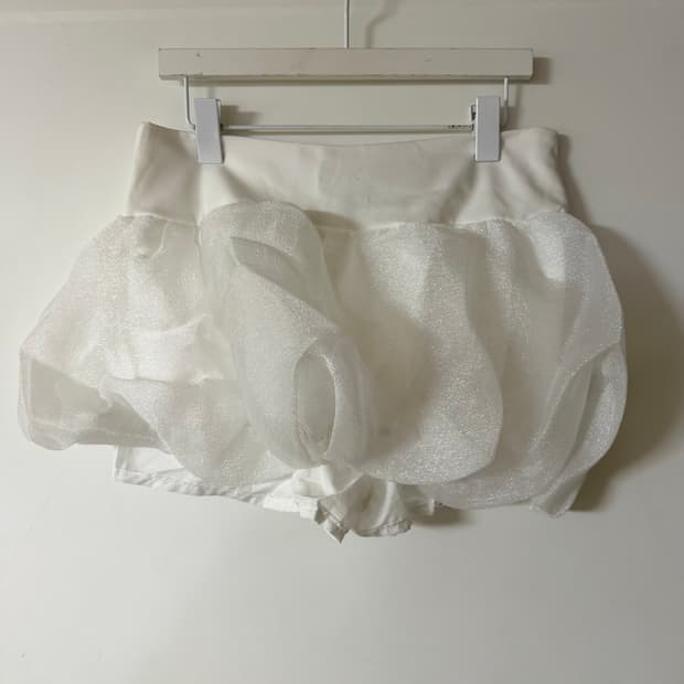 새상품 여자 쉬폰 펌킨 미니스커트