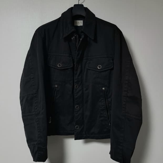 00s calvin klein 썬페이드 바이커 트러커 자켓