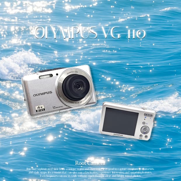 올림푸스 VG-110 + 박스 실버 메탈릭⌚ 빈티지 디카 디지털 카메라