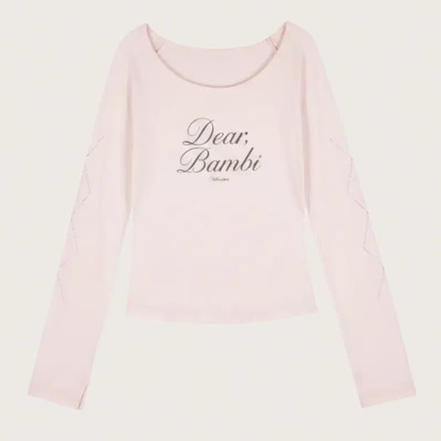 (새상품) 클리시어 시그니쳐 밤비 롱슬리브 탑 판매합니다