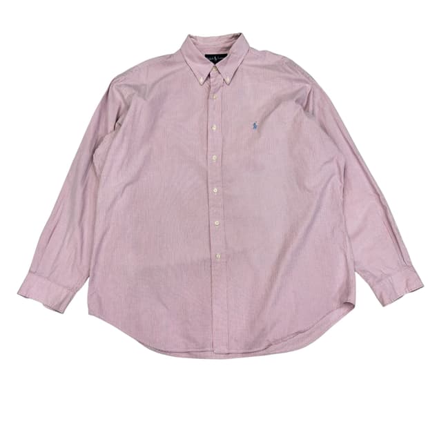 폴로 랄프로렌 오버사이즈 분홍 체크 셔츠