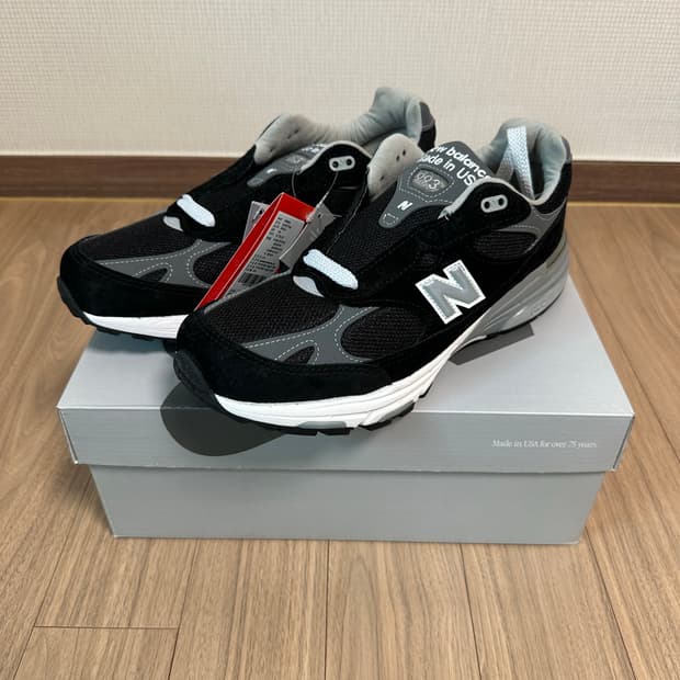 뉴발란스 993 블랙 발볼 D  스탠다드 280
