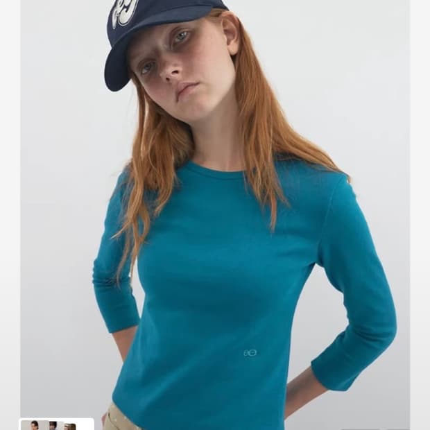 엔조블루스 베이직 3/4 슬리브 셔츠 Cobalt Blue