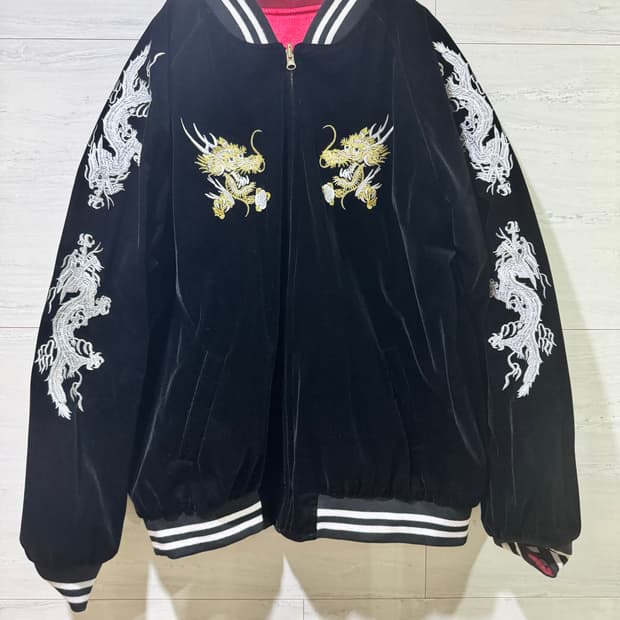 리버시블 벨벳 스카쟌