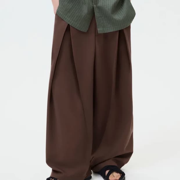 트릴리온 와이드 커브드 슬랙스 m