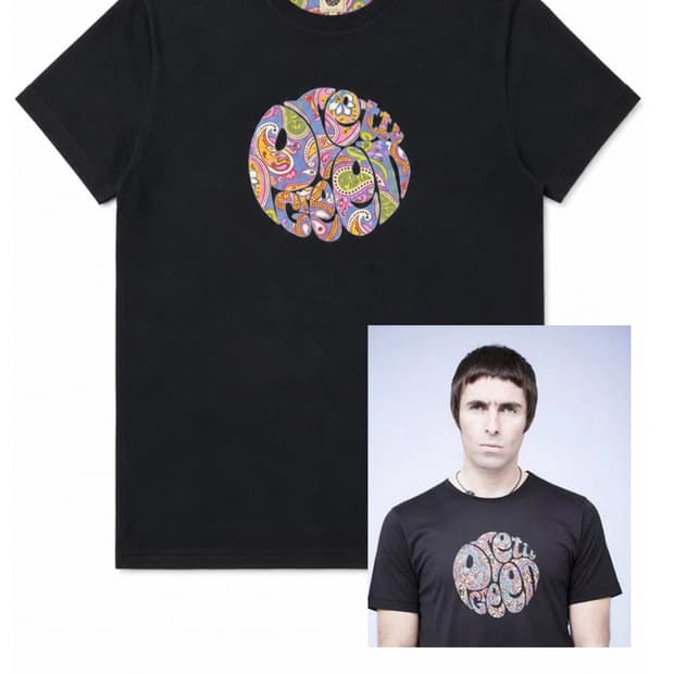 Pretty Green, 리암 갤러거 12색 페이즐리 로고, 블랙 티