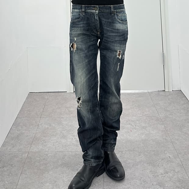 Dolce & Gabbana Distressed Slim Denim Pa