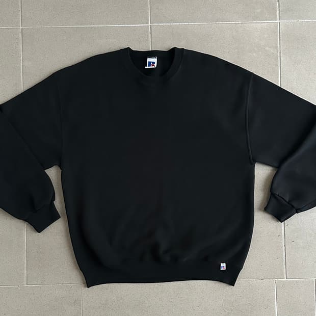 90s 빈티지 러셀 스웻셔츠 블랙 XL