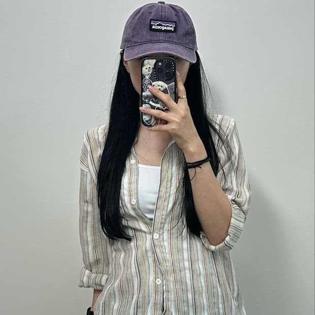 파타고니아 자수로고 워싱 볼캡